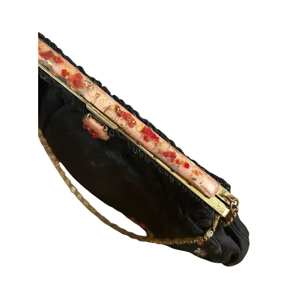 1940s/50s Mid Century Made in France Beaded Frame Evening Bag